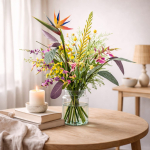 Lovely Botanical - Zijden boeket - Zijden bloemen boeket - Boeket Botanisch - Tropisch - L